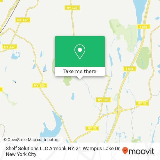 Shelf Solutions LLC Armonk NY, 21 Wampus Lake Dr map