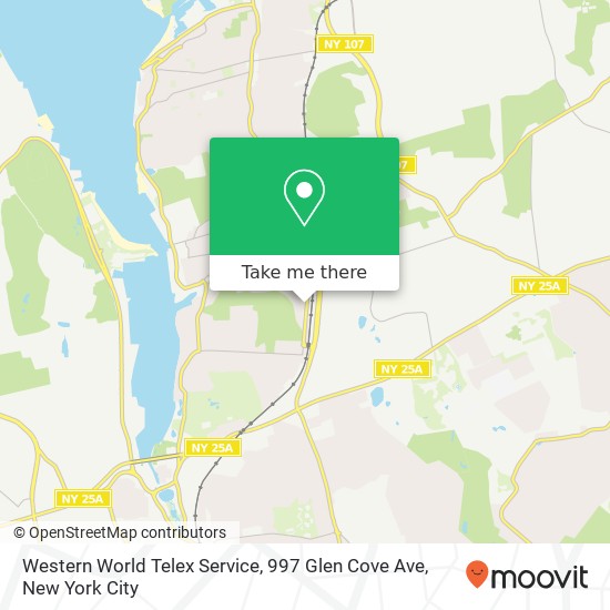 Western World Telex Service, 997 Glen Cove Ave map