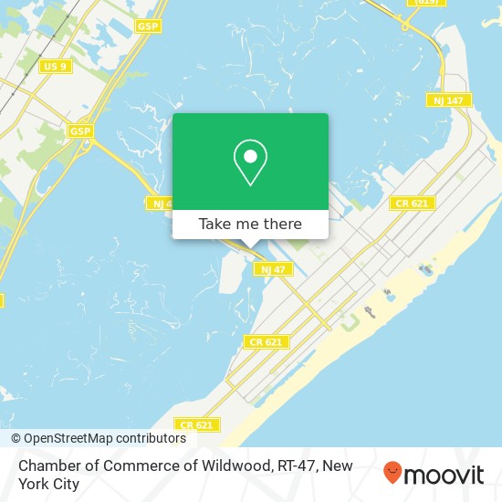 Chamber of Commerce of Wildwood, RT-47 map