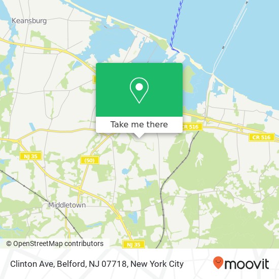 Clinton Ave, Belford, NJ 07718 map