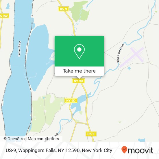 Mapa de US-9, Wappingers Falls, NY 12590