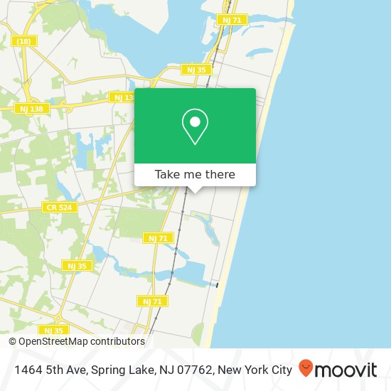 Mapa de 1464 5th Ave, Spring Lake, NJ 07762