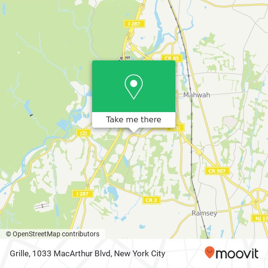 Mapa de Grille, 1033 MacArthur Blvd