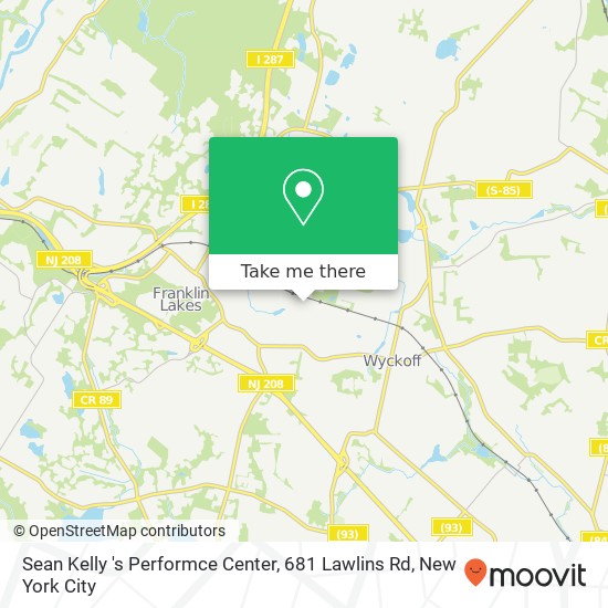 Mapa de Sean Kelly 's Performce Center, 681 Lawlins Rd