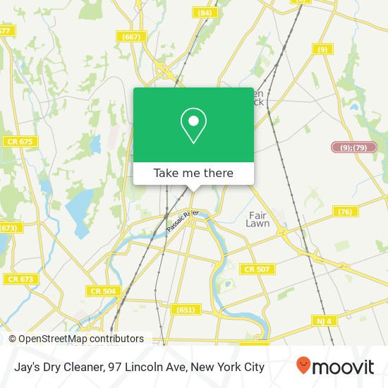 Mapa de Jay's Dry Cleaner, 97 Lincoln Ave