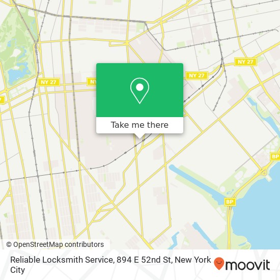 Reliable Locksmith Service, 894 E 52nd St map