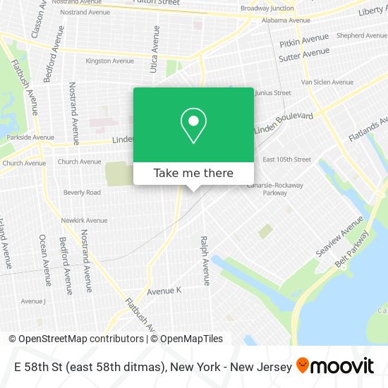 E 58th St (east 58th ditmas) map