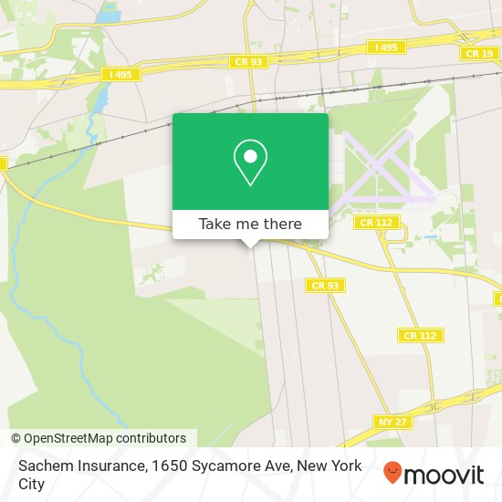 Sachem Insurance, 1650 Sycamore Ave map