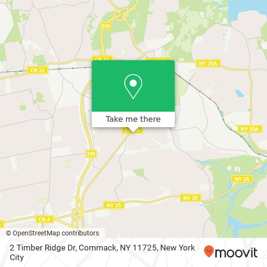 Mapa de 2 Timber Ridge Dr, Commack, NY 11725