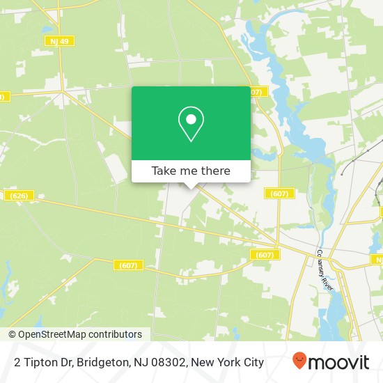 Mapa de 2 Tipton Dr, Bridgeton, NJ 08302