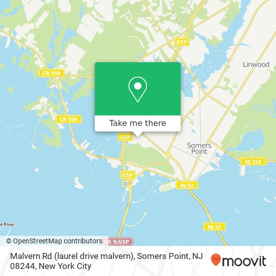 Malvern Rd (laurel drive malvern), Somers Point, NJ 08244 map