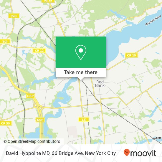 David Hyppolite MD, 66 Bridge Ave map