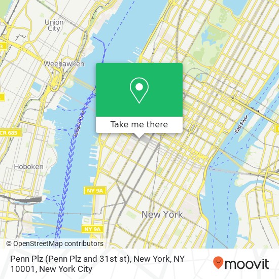 Mapa de Penn Plz (Penn Plz and 31st st), New York, NY 10001