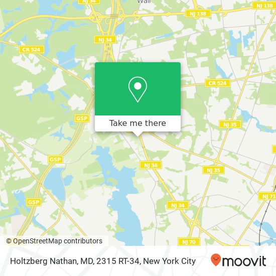 Mapa de Holtzberg Nathan, MD, 2315 RT-34