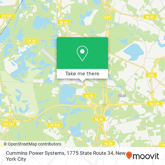 Mapa de Cummins Power Systems, 1775 State Route 34