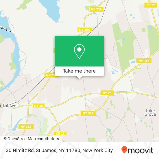 Mapa de 30 Nimitz Rd, St James, NY 11780