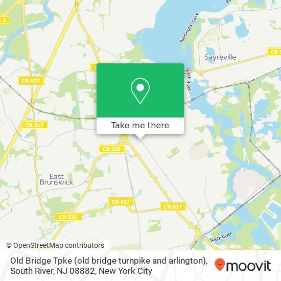 Mapa de Old Bridge Tpke (old bridge turnpike and arlington), South River, NJ 08882