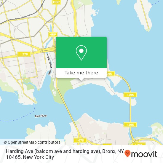 Mapa de Harding Ave (balcom ave and harding ave), Bronx, NY 10465