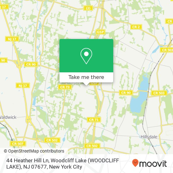 44 Heather Hill Ln, Woodcliff Lake (WOODCLIFF LAKE), NJ 07677 map
