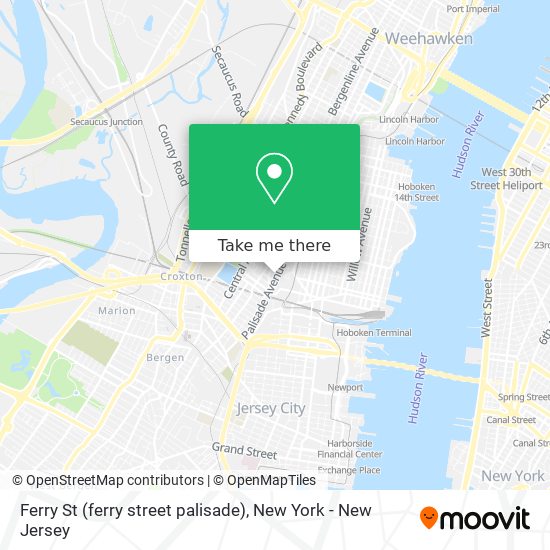 Mapa de Ferry St (ferry street palisade)