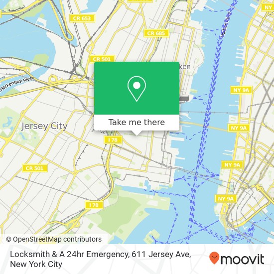 Locksmith & A 24hr Emergency, 611 Jersey Ave map