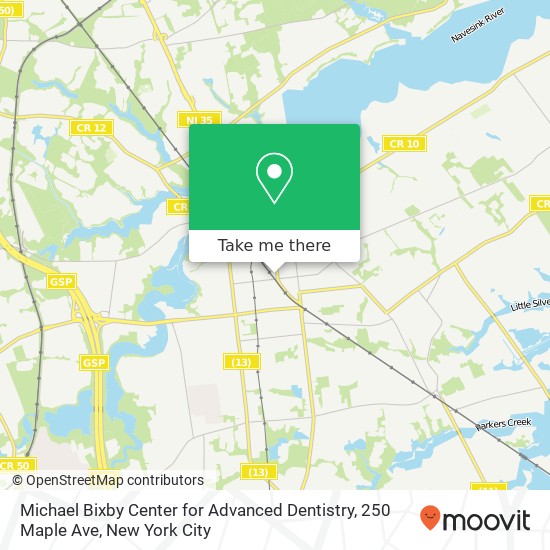 Mapa de Michael Bixby Center for Advanced Dentistry, 250 Maple Ave
