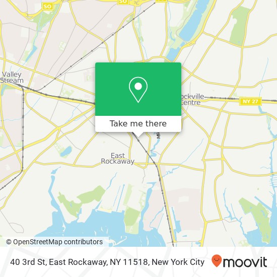 Mapa de 40 3rd St, East Rockaway, NY 11518