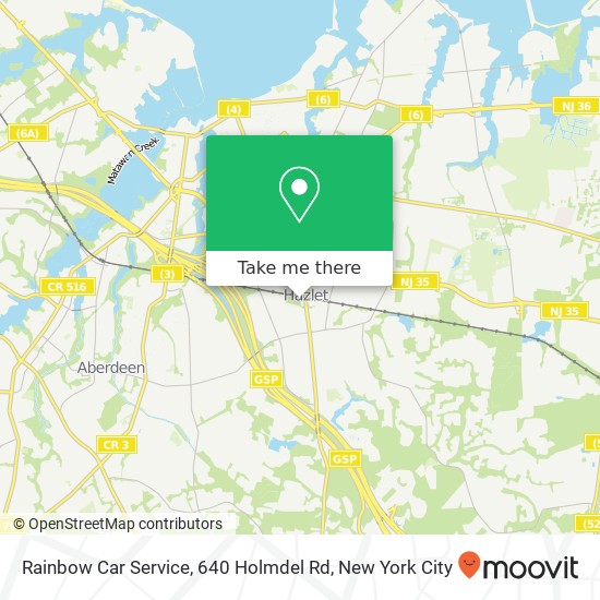 Rainbow Car Service, 640 Holmdel Rd map