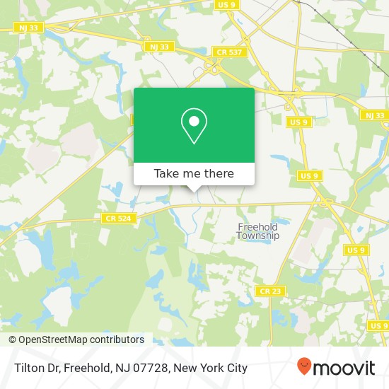 Mapa de Tilton Dr, Freehold, NJ 07728