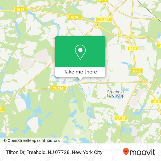 Tilton Dr, Freehold, NJ 07728 map