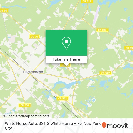 Mapa de White Horse Auto, 321 S White Horse Pike