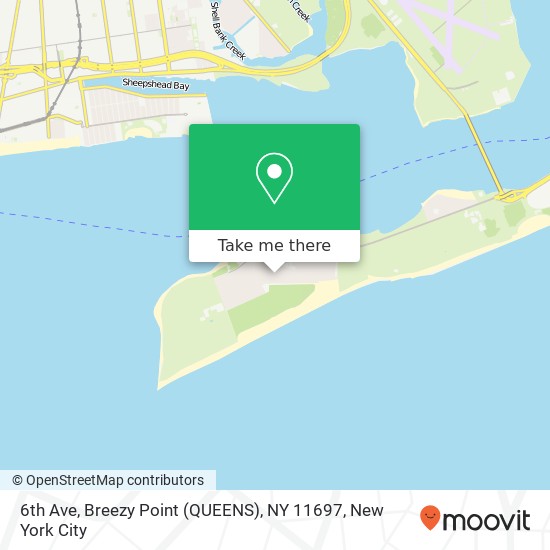 Mapa de 6th Ave, Breezy Point (QUEENS), NY 11697