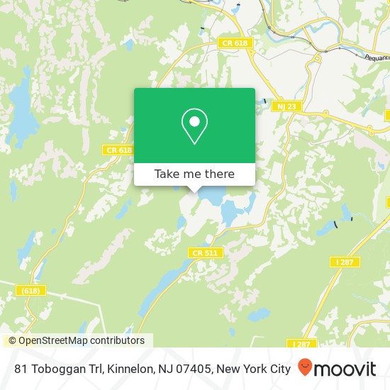 Mapa de 81 Toboggan Trl, Kinnelon, NJ 07405