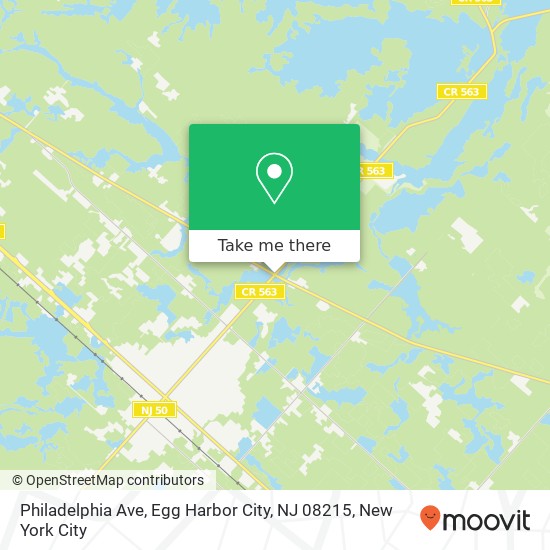 Mapa de Philadelphia Ave, Egg Harbor City, NJ 08215
