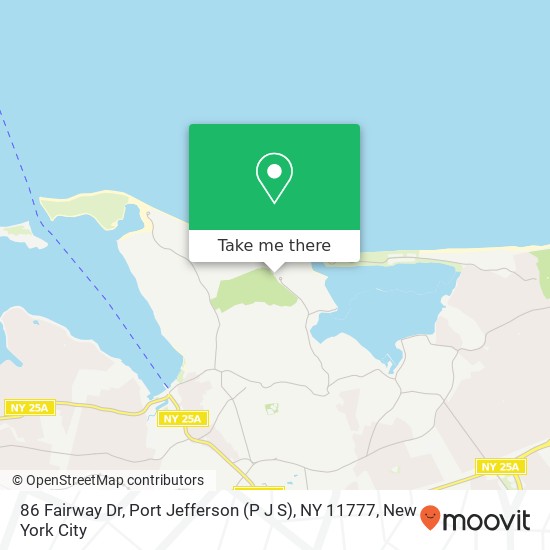 Mapa de 86 Fairway Dr, Port Jefferson (P J S), NY 11777