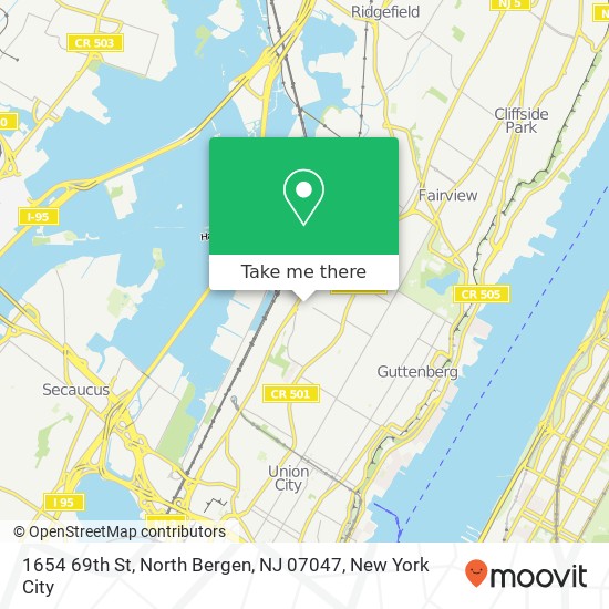 1654 69th St, North Bergen, NJ 07047 map
