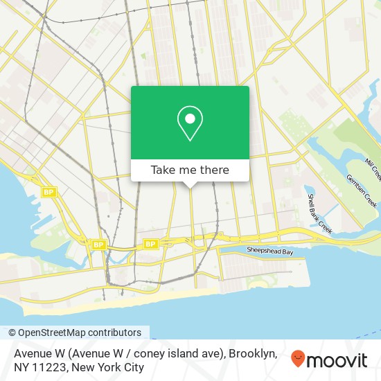 Avenue W (Avenue W / coney island ave), Brooklyn, NY 11223 map