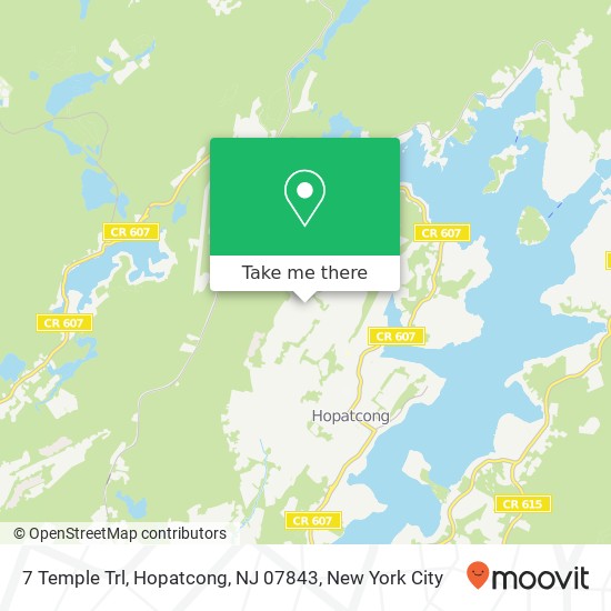 Mapa de 7 Temple Trl, Hopatcong, NJ 07843
