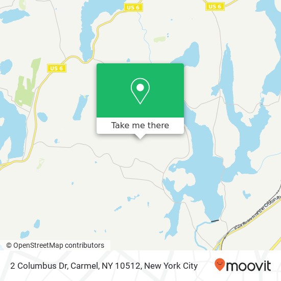 Mapa de 2 Columbus Dr, Carmel, NY 10512