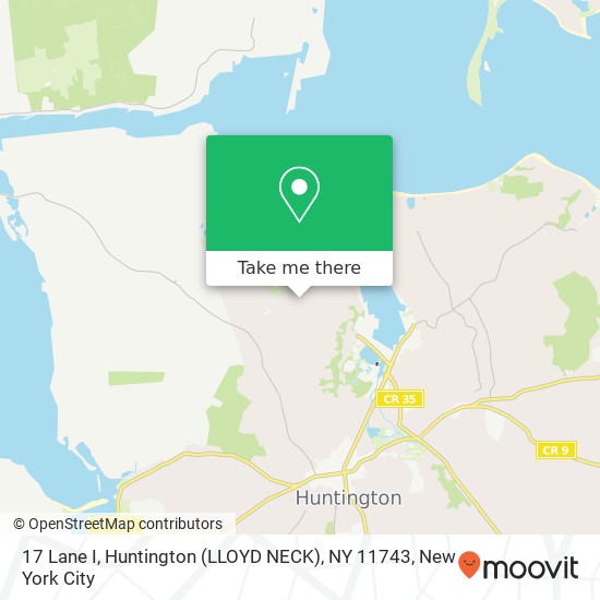 Mapa de 17 Lane I, Huntington (LLOYD NECK), NY 11743