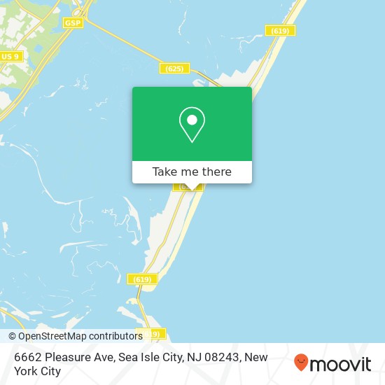 Mapa de 6662 Pleasure Ave, Sea Isle City, NJ 08243