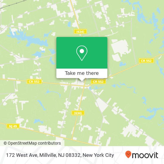 Mapa de 172 West Ave, Millville, NJ 08332