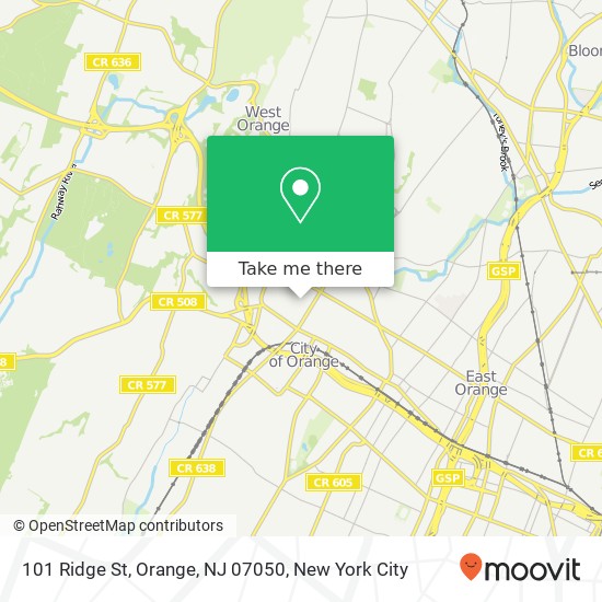 101 Ridge St, Orange, NJ 07050 map