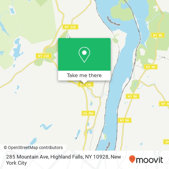 Mapa de 285 Mountain Ave, Highland Falls, NY 10928