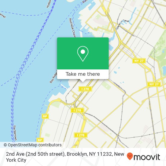 Mapa de 2nd Ave (2nd 50th street), Brooklyn, NY 11232