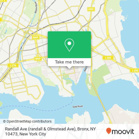 Mapa de Randall Ave (randall & Olmstead Ave), Bronx, NY 10473