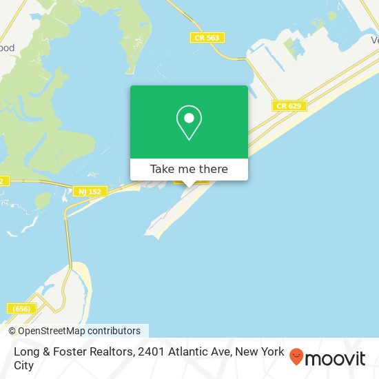 Mapa de Long & Foster Realtors, 2401 Atlantic Ave