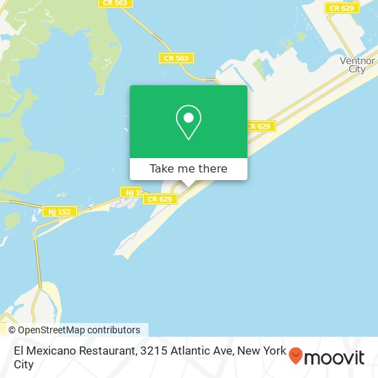 El Mexicano Restaurant, 3215 Atlantic Ave map