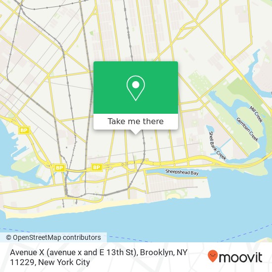 Avenue X (avenue x and E 13th St), Brooklyn, NY 11229 map
