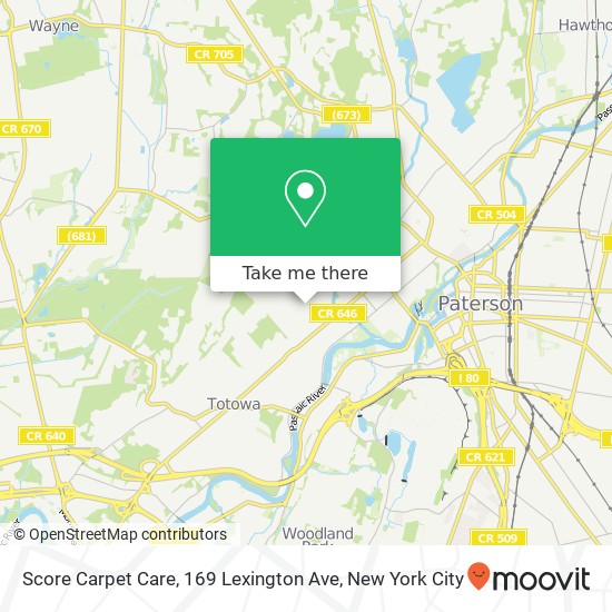 Mapa de Score Carpet Care, 169 Lexington Ave